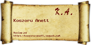 Koszoru Anett névjegykártya